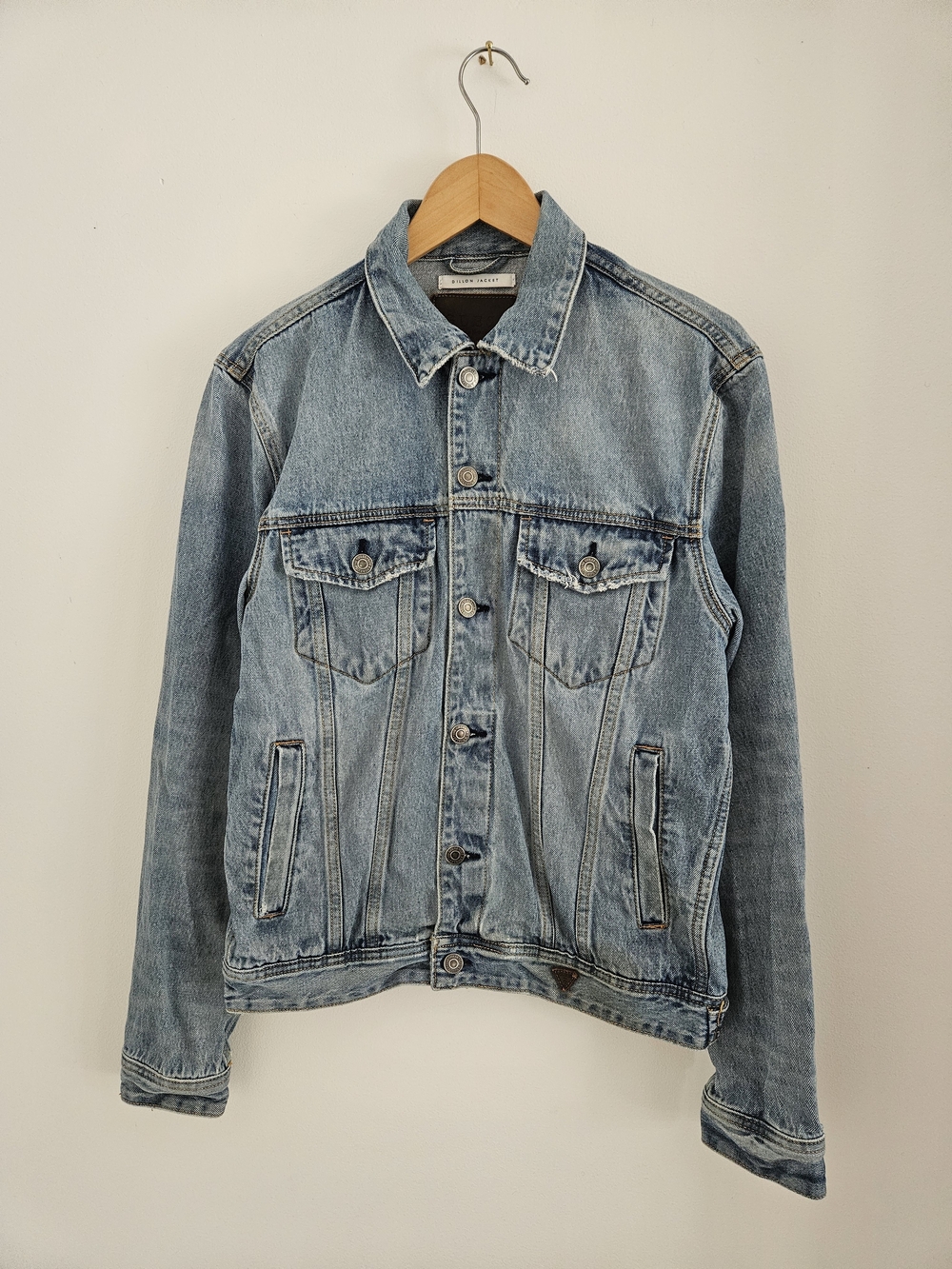 Guess Denim Jacket Mens Small Dillon Jacket Distressed